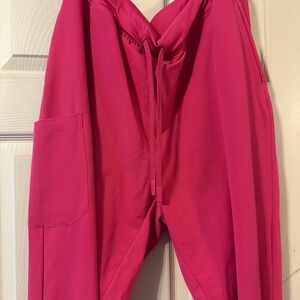 Mandala Scrubs High Wasted Jogger Bottom Shocking Pink (discontinued color)